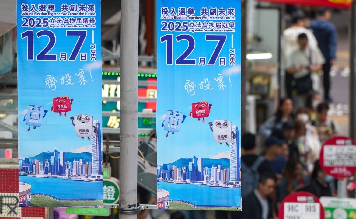 2 men arrested over theft, damage of Hong Kong Legco election posters