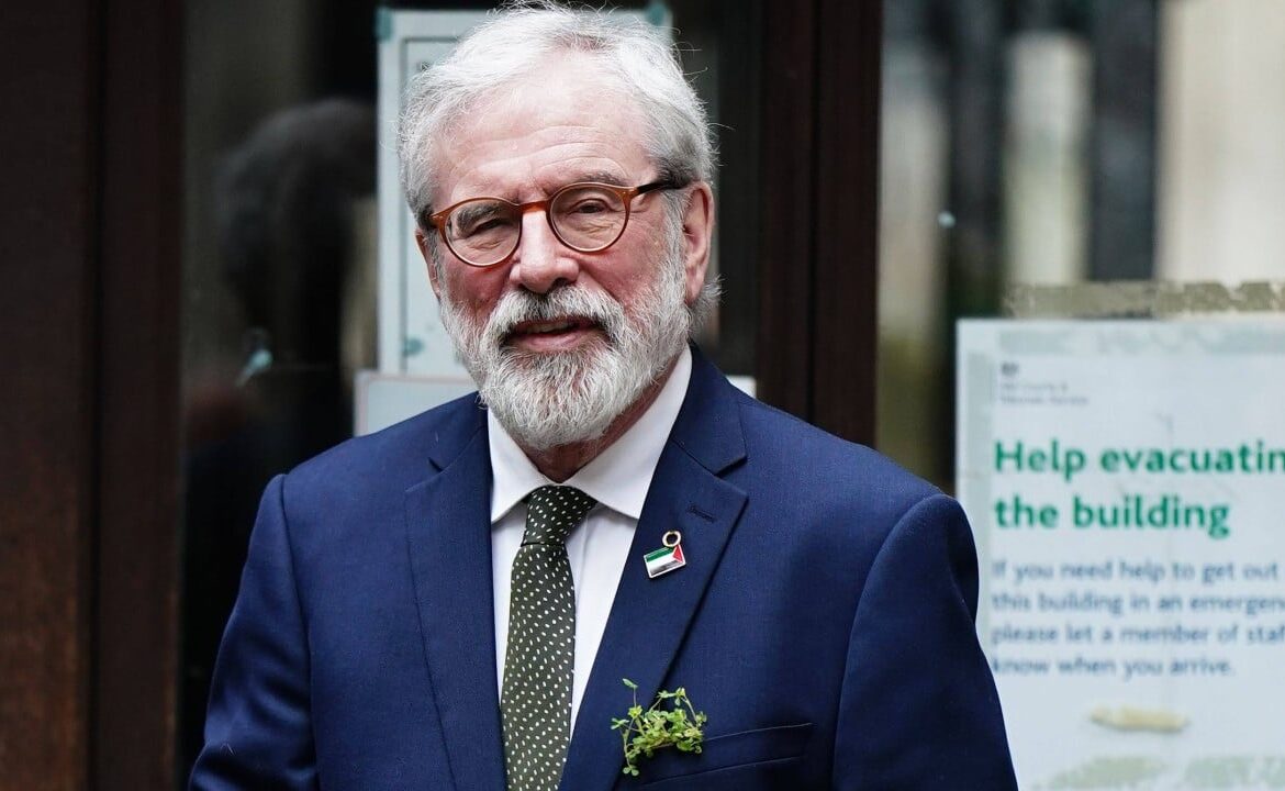 Northern Ireland’s Gerry Adams tells bombings trial he was never in IRA