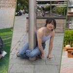 Climbing lamp posts cross-legged challenge goes viral in China with players often needing rescue