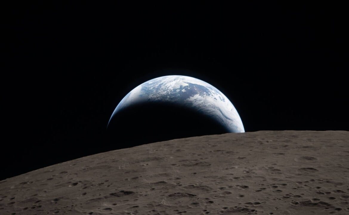 Nasa’s Artemis crew snaps historic Earthset photo on way home from moon