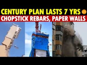 Century Plan Lasts Only 7 Years! JD Headquarters Tilts, Chopstick Rebars, Paper Walls Exposed