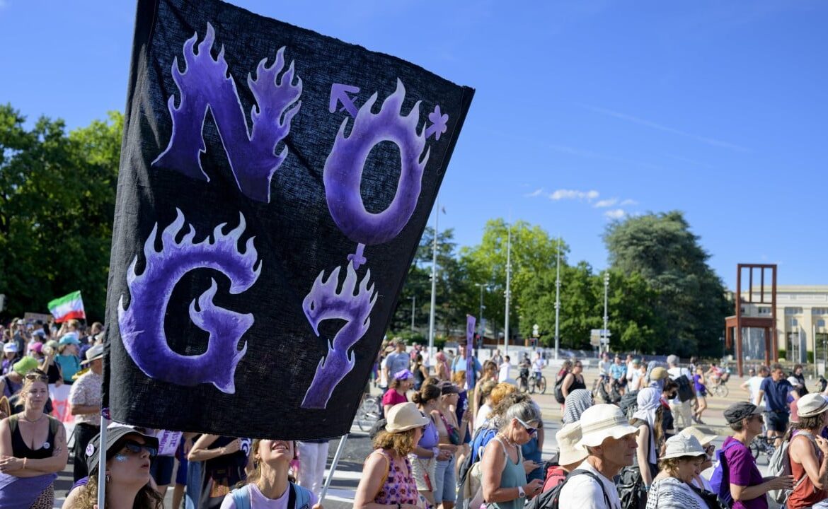 Thousands hold G7 protest in Geneva as world leaders prepare for summit in nearby France