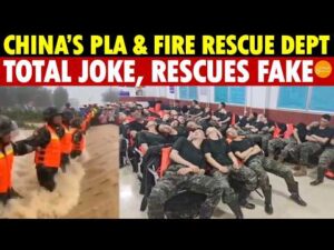 China’s PLA and Rescue Department Are a Total Joke, Rescues Just Staged and Fake