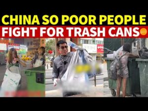 China So Poor People Fight For Trash Cans—133 Bins Searched, Only 14 Empty Bottles Found