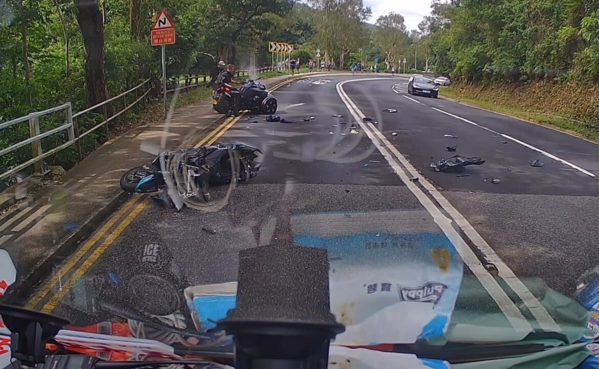 Biker dies after crashing head-on with 3-wheeled motorcycle in Hong Kong