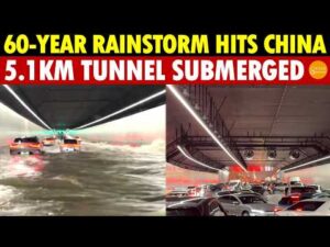 MASSIVE DISASTER! 60-Year Rainstorm Hits China: 5.1km Tunnel Flooded, Thousands Of Cars Trapped