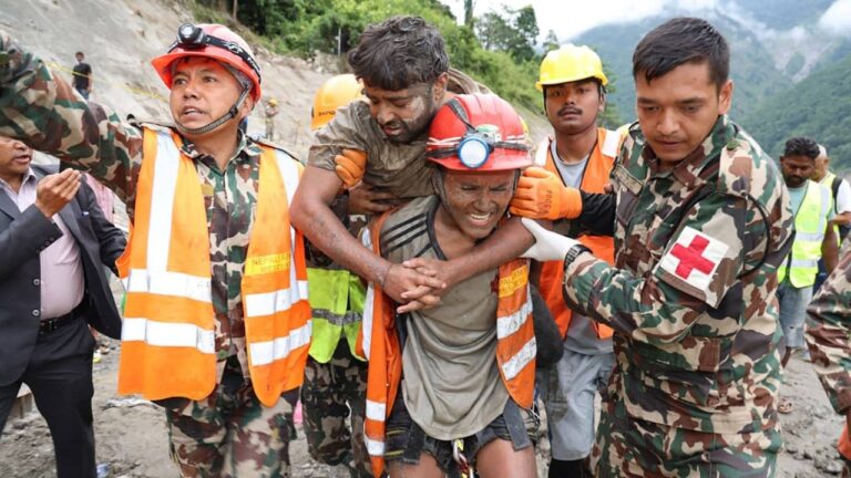 2 trapped workers rescued alive from Nepal tunnel 9 days after floods