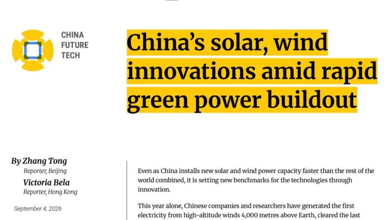 China’s solar, wind innovations amid rapid green power buildout