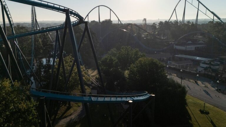 Six Flags closes US rides after man flung to his death from roller coaster