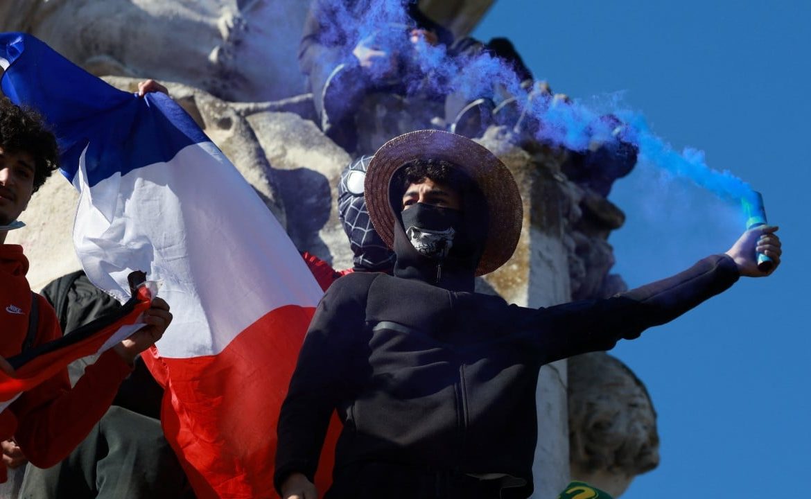 Police and protesters clash in some of France’s worst unrest in years
