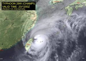 Typhoon Champi Leaves 1 Dead, 350 Injured in Taiwan; Alters US-Japan Military Exercise